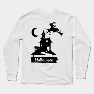 Pumpkin Halloween Witch Party Costume Gift Long Sleeve T-Shirt